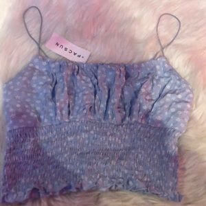 Pacsun LA hearts smocked bodice cami top